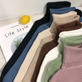 Áo Len Cổ Lọ cao 10cm Thời Trang Thu Đông Cho Nữ