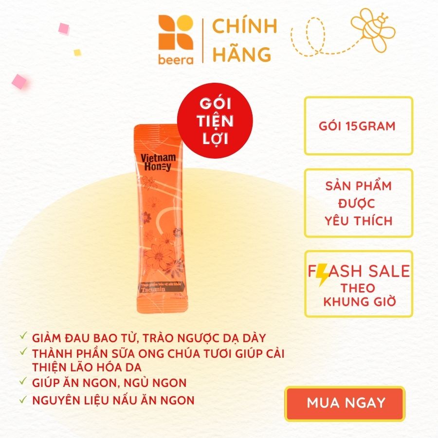 Stick Mật ong nghệ sữa chúa Tacumin (15g) - VIETNAMHONEY