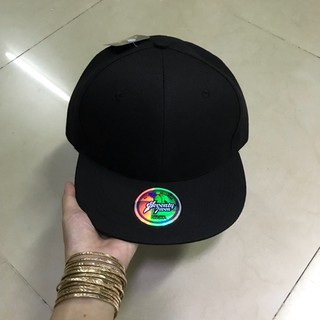 1 nón hiphop snapback thời trang nam nữ màu đen