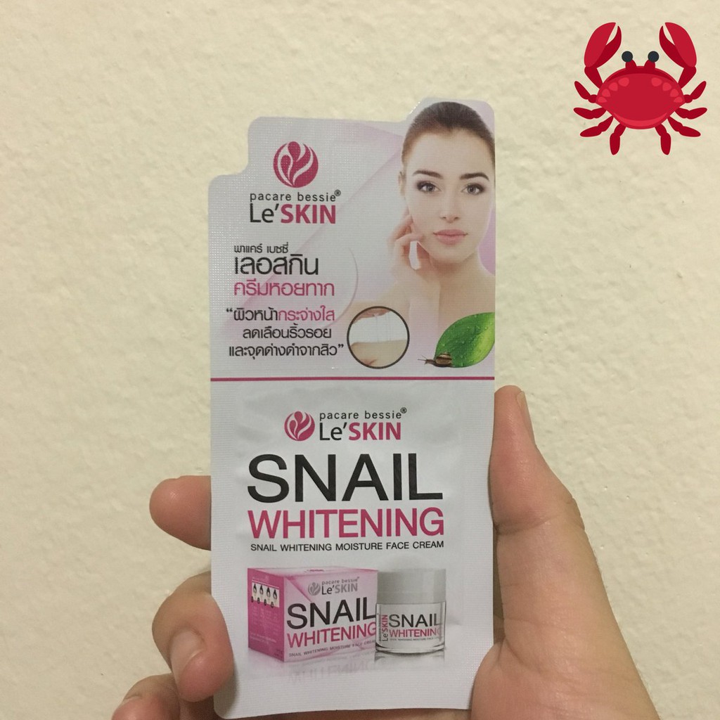 Kem dưỡng ấm trắng da Snail Le'Skin Thái Lan 3ml