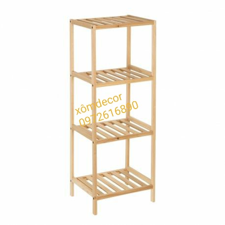 Kệ gỗ, kệ đa năng, kệ tab đầu gương gỗ thông 2,3,4 tầng