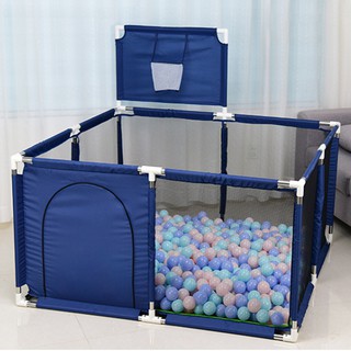 Quây bóng, Quây cũi nhà bóng cho bé hình vuông khung inox 125x125cm