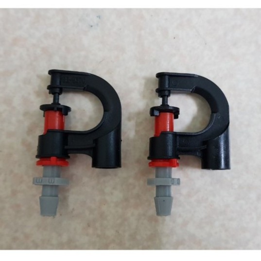 Giá sỉ Bịch 100 nối ống LDPE 5/7mm 1 đầu trơn, 1 đầu gài (xám)