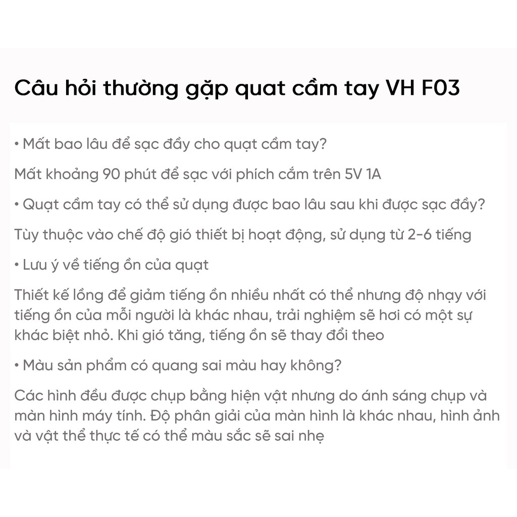 Quạt tích điện cầm tay VH Động cơ không chổi than | BigBuy360 - bigbuy360.vn