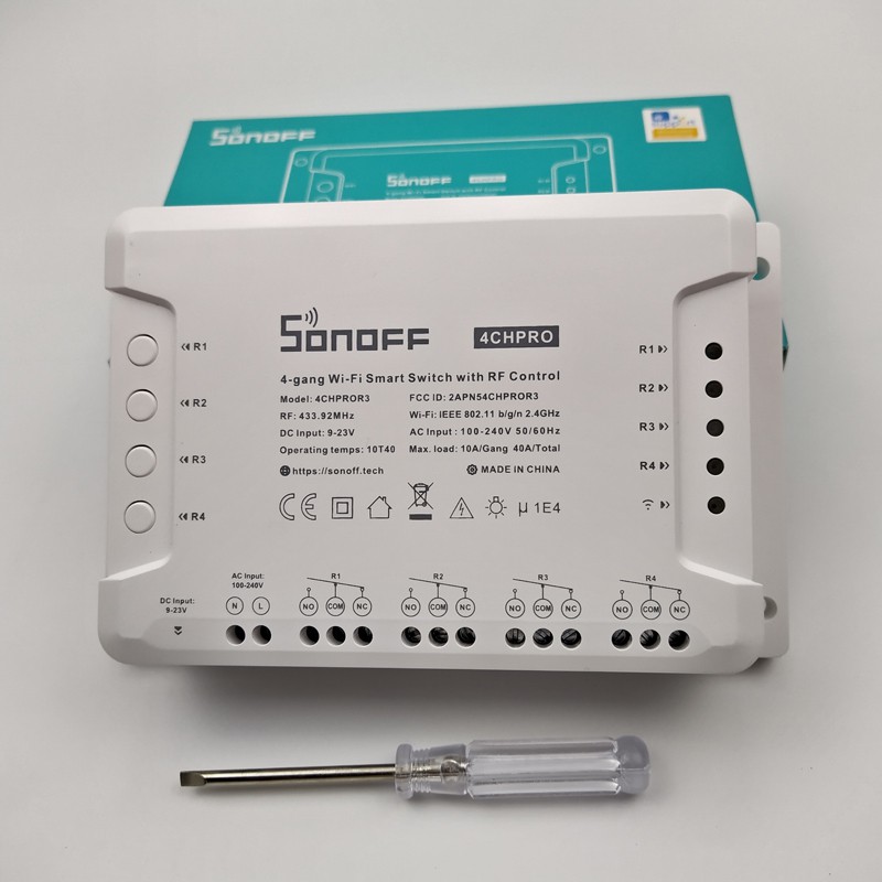 Sonoff 4CH pro R3 - Công tắc wifi 4 kênh điều khiển từ xa qua điện thoại thông minh