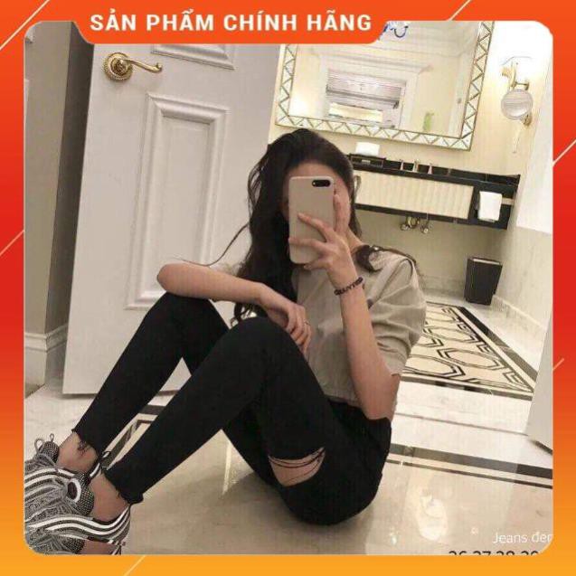 26-36 quần jean rách mông siêu co giãn có bigsize