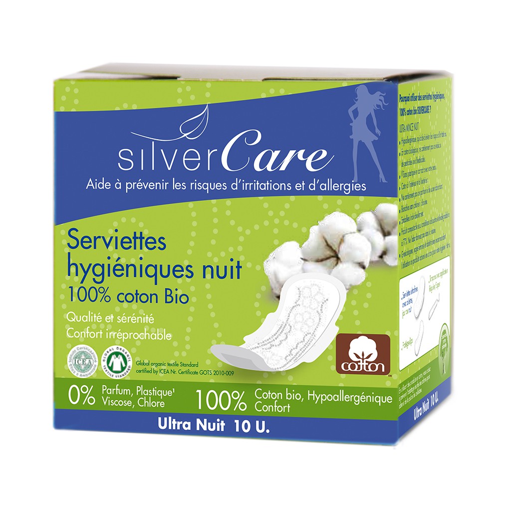 Băng vệ sinh Hữu cơ SilverCare siêu mỏng hàng ngày, ban đêm - Organic Sanitary Napkin BVSO