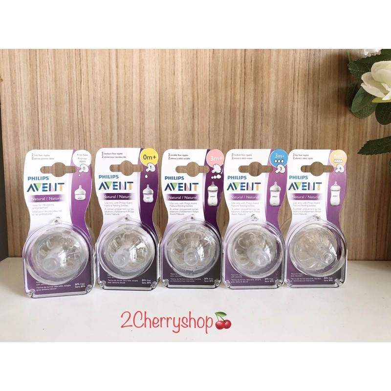 [Mẫu mới] Núm ty Avent Natural 1.2.3.4&amp;5