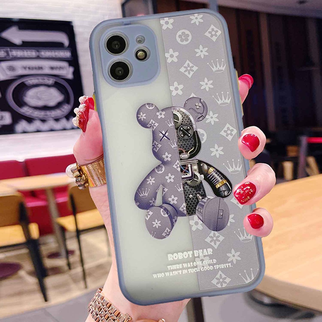 Ốp điện thoại silicon họa tiết gấu cá tính cho iPhone 11 12 Pro Max XR XsMax 6 6s Plus 7 8 Plus SE 2020