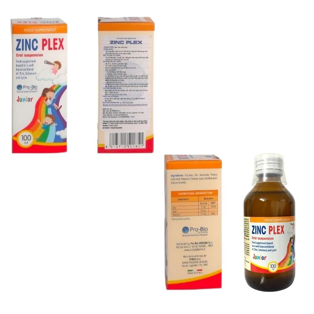 Kẽm Hữu Cơ Cho Bé ZinC Plex Giúp Trẻ Ăn Ngon &amp; Tăng Cường Sức Đề Kháng (Chai 100ml)