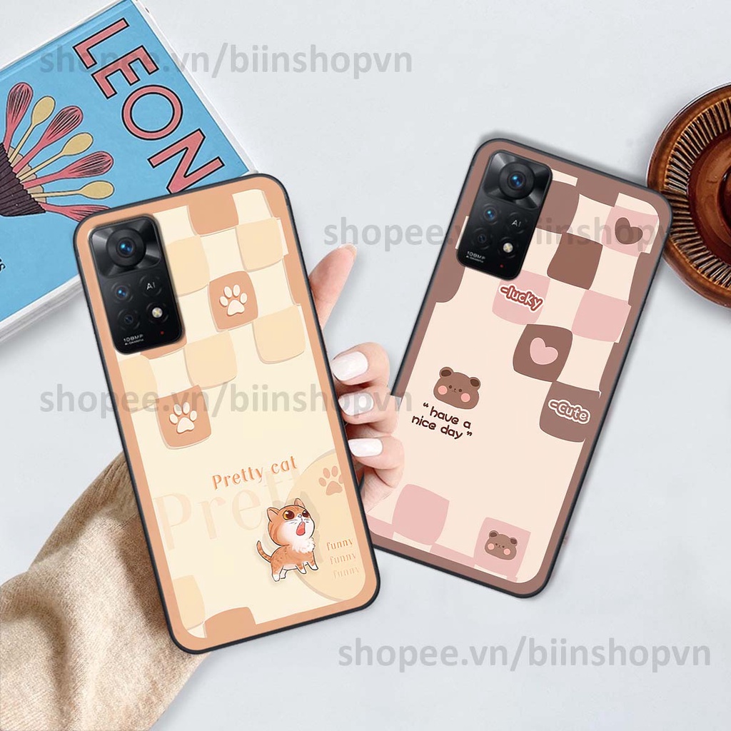 Ốp Xiaomi Redmi Note 11 4G / Note 11S / Note 11 Pro 5G caro trái tim nhiều màu sắc, đầy cá tính, khẳng định phong cách