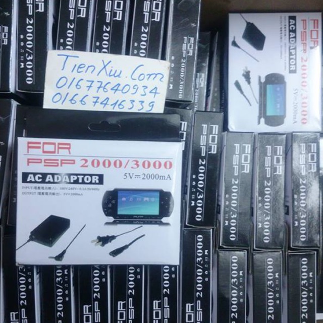 Sạc cho máy sony psp1000/2000/3000 dây nguồn psp1000/PSP2000/Psp3000 củ sạc psp