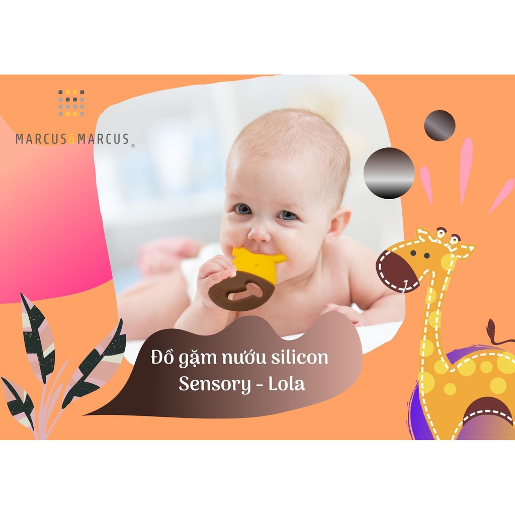 Đồ gặm nướu silicon cho bé Sensory Marcus &amp; Marcus, từ 6 tháng - Lola