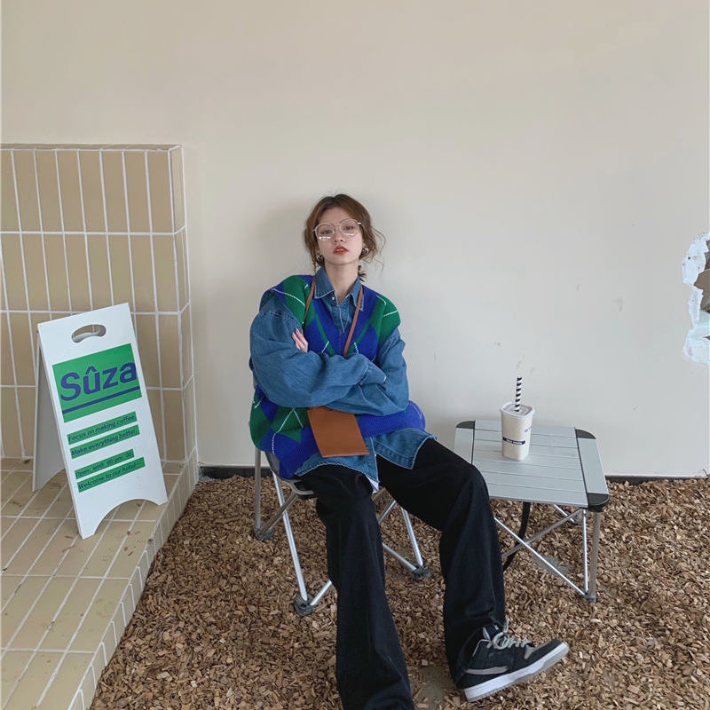 Áo len không tay cổ V thời trang trẻ trung cho nữ