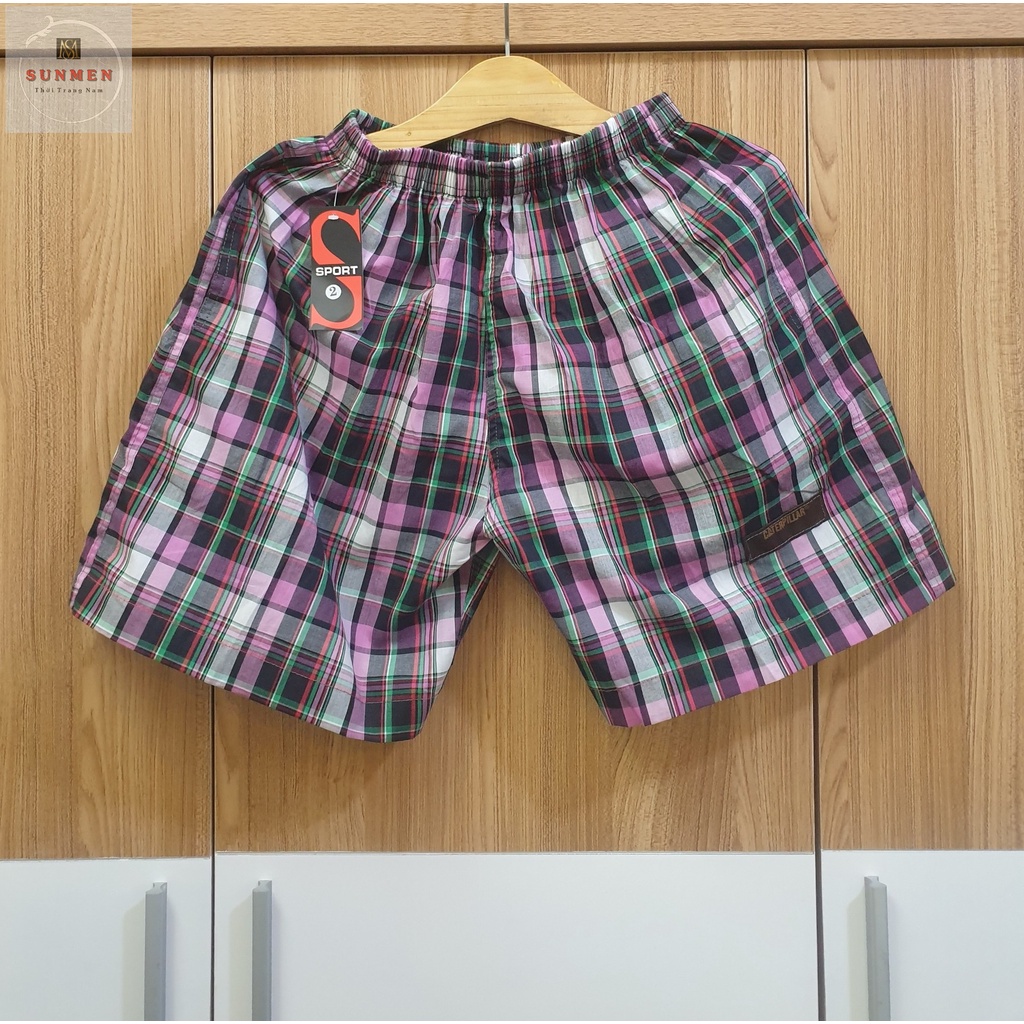 [HCM] Quần đùi thun nam mặc nhà kẻ sọc caro chất kate mềm mịn thoáng mát,dáng thể thao,thiết kế trẻ trung năng động