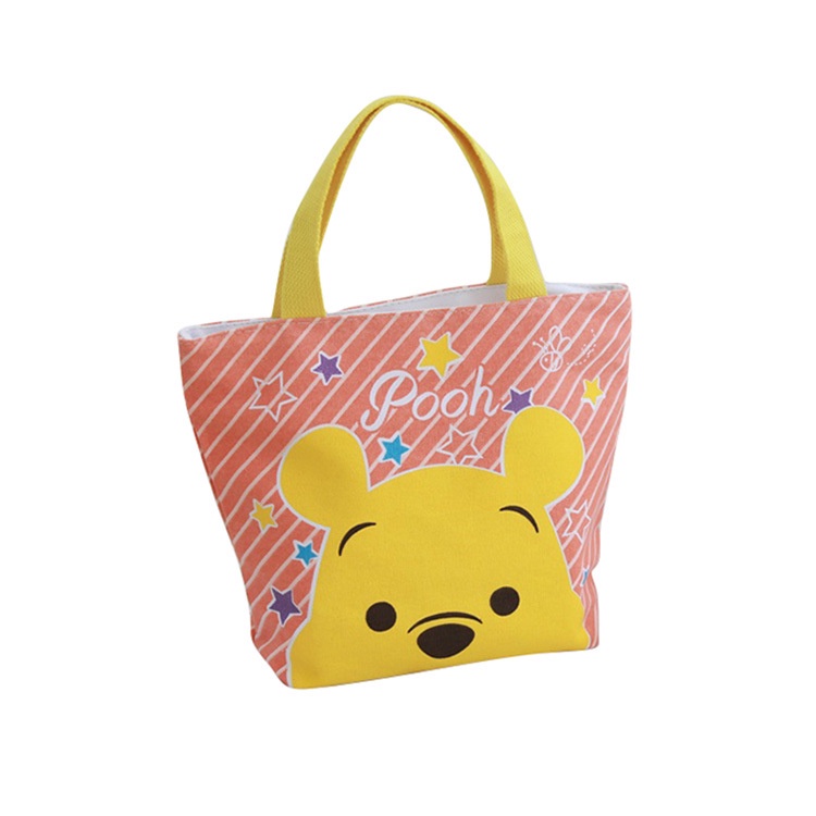 Gấu dâu Lotso Túi Vải Canvas Đựng Cơm Trưa In Hình Nhân Vật Hoạt Hình Disney