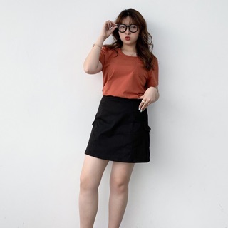 Chân váy kaki màu đen big size form chữ A túi hông size 60-100kg