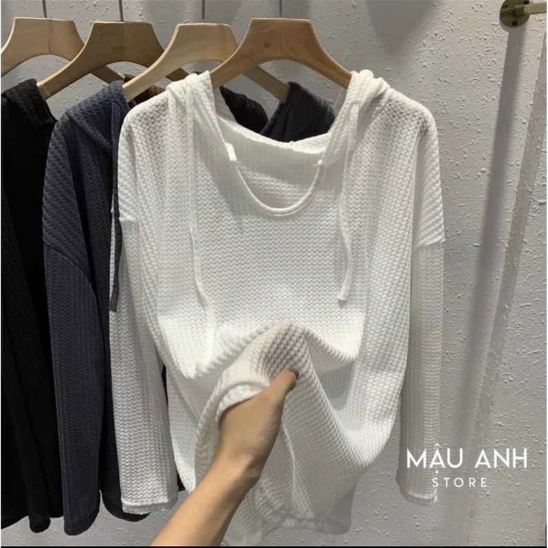 áo len xốp 2 mặt dáng thụng
