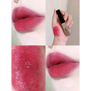 Son ysl the slim sheer matte 101 rouge libre: đỏ tươi ánh hồng