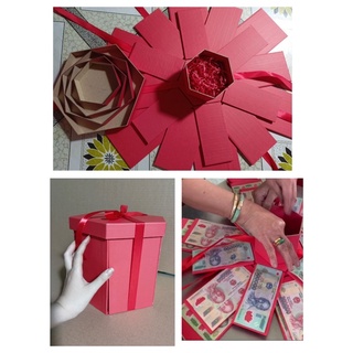 Hộp quà lục giác đựng tiền 4 lớp