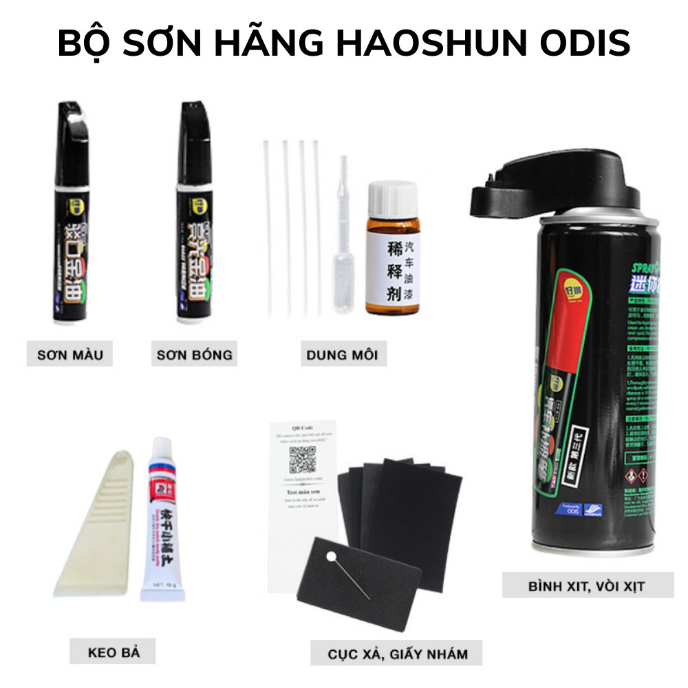 Sơn Xe Ô Tô Màu Đen Trắng Đỏ Bạc Vàng Xanh Nâu Xám, Bộ Sơn Xóa Vết Xước Xe Oto Đủ Các Dòng Xe Hiệu Quả Cao Dễ Sử Dụng