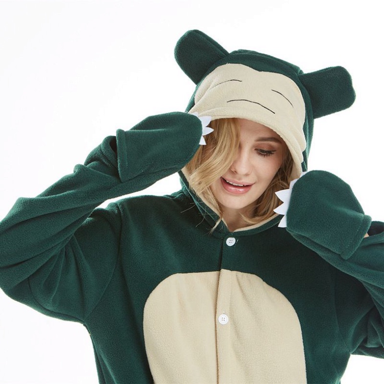 [O] Pokemon Kigurumi Anime Snorlax Cosplay Pajamas Jumpsuit Adult Sleepwear Onesie [Miu Cosplay] | BigBuy360 - bigbuy360.vn