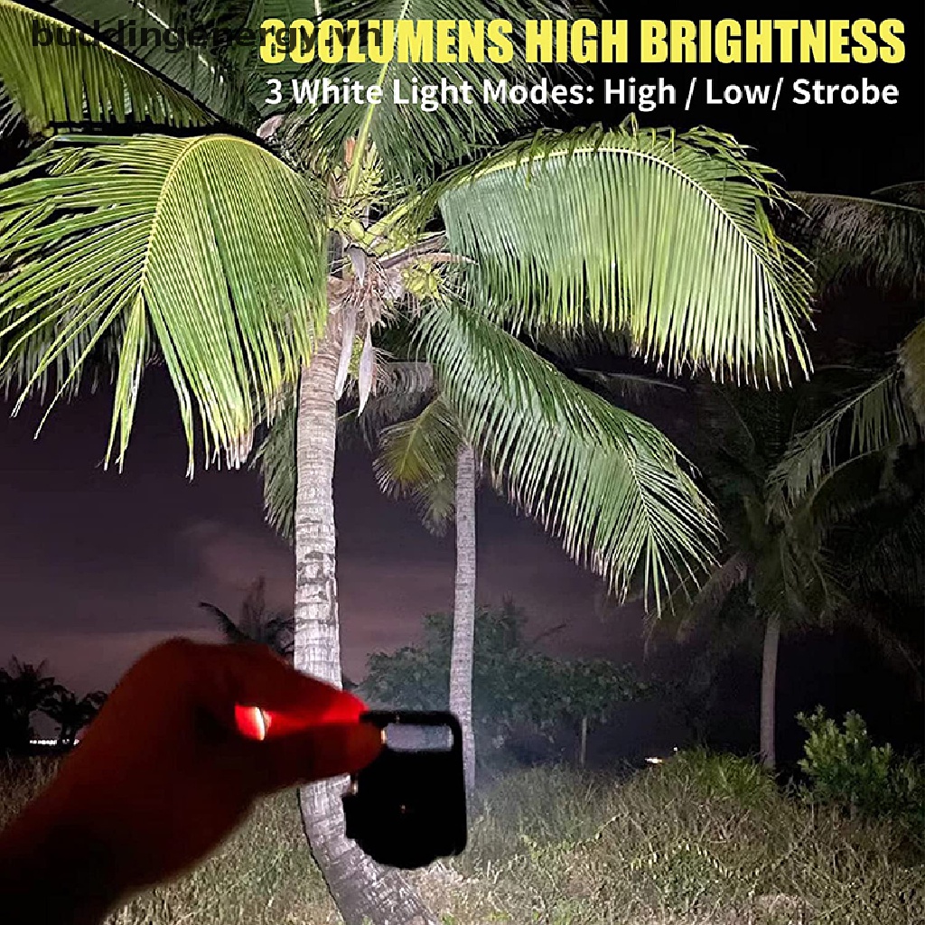 {BUDDI} Móc Khóa Đèn Pin LED USB Nhỏ Gọn Dùng Khi Đi Cắm Trại Ngoài Trời {BUDDI}