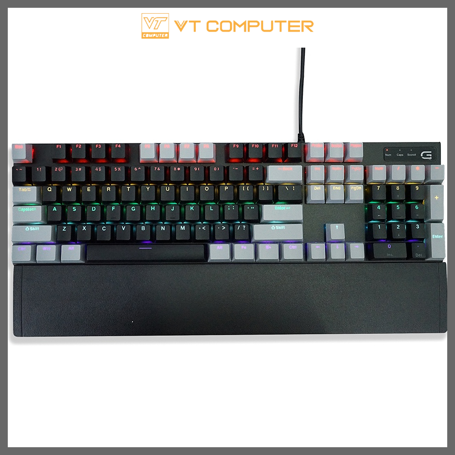 Bàn Phím Cơ Gaming Spartan / TC 3218 / Led Rainbow / Kê Tay Tháo Rời / Aoyeah / Bảo Hành 12 Tháng