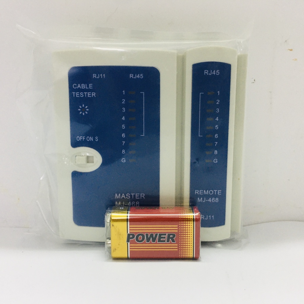 Hộp Test Cáp Mạng Đa năng RJ11/45 tặng kèm pin 9V.
