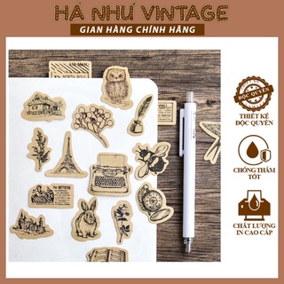 Sticker Dán Phong Cách Vintage, Retro Dán Trang Trí Sổ