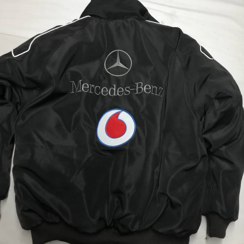 Áo Khoác Đen Tay Dài Thêu Hình Phong Cách Âu Mỹ Bằng Cotton F1