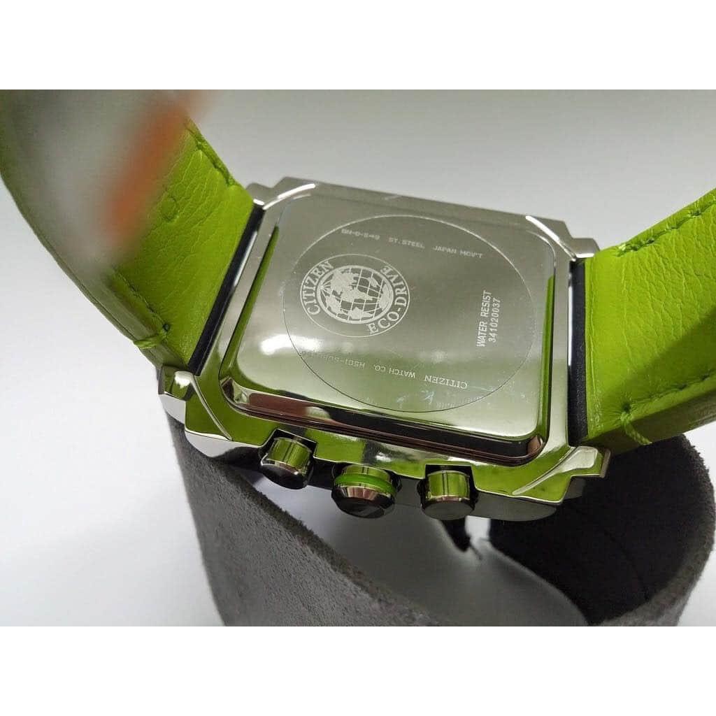 Đồng hồ nam Citizen Eco-Drive AT2210-01H chronograph - Viền luminos xanh lạ mắt