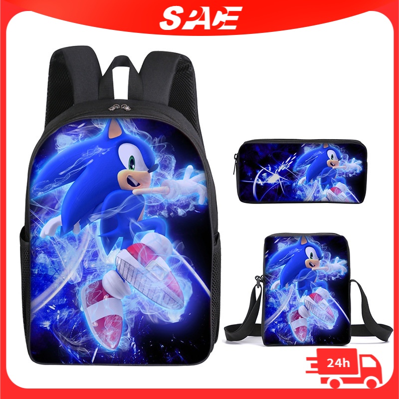 Ba lô Sonic ba lô đi học ba lô trẻ em ba lô thiết lập học sinh tiểu học và trung học ba lô anime ba lô