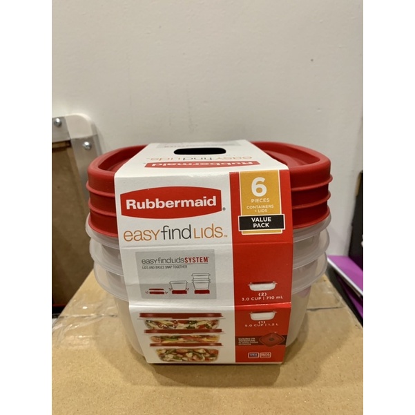 Bộ 3 hộp Rubbermaid easyfindlids
