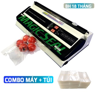 Máy hút chân không không kén túi Magic Seal MS400 + túi hút chân không thực phẩm 2 mặt trơn