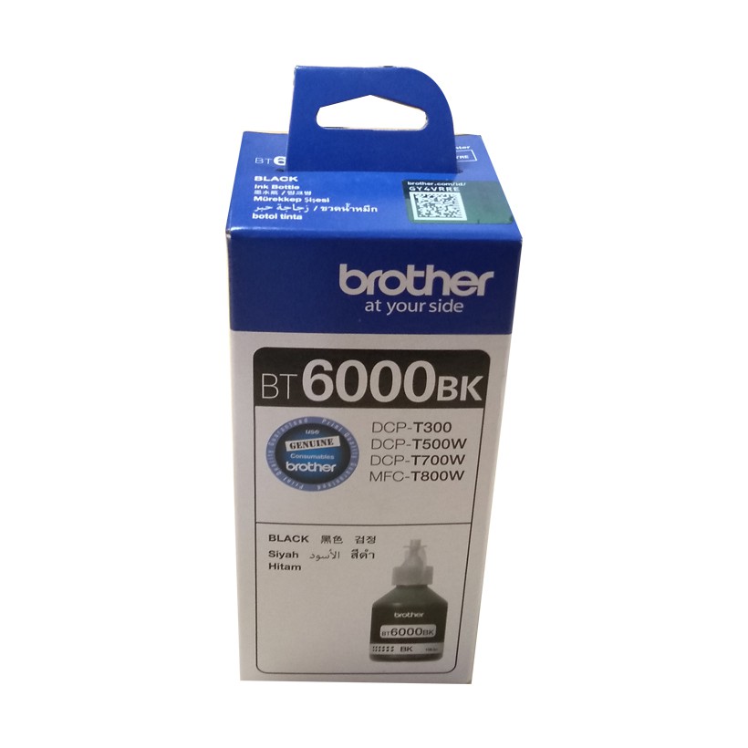 Mực In in phun BROTHER BT6000BK Black  Cho Máy In DCP-T300/ T500W/ T700W/ MFC-T800W - Hàng Chính Hãng