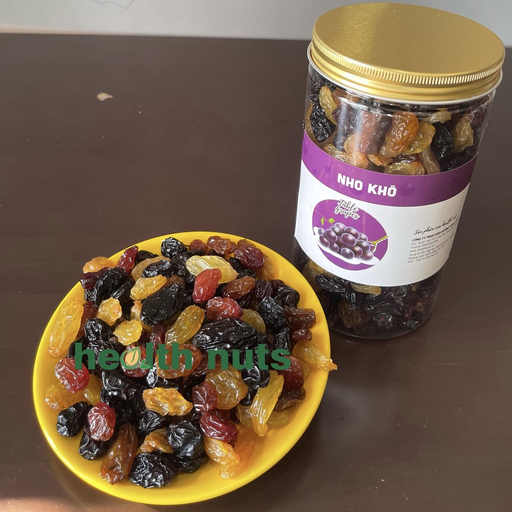 Nho Sấy Nhập Khẩu Chi Lê Mixed 3 Màu, size lớn Jumbo
