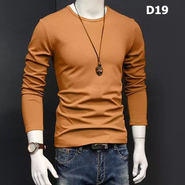 [Hot Sale ] Áo phông nam dài tay cổ tròn nhiều màu - không nhăn mềm min thấm hút mồ hôi | BigBuy360 - bigbuy360.vn