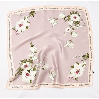 Khăn lụa thắt nơ mẫu hoa thanh lịch sz 70x70cm