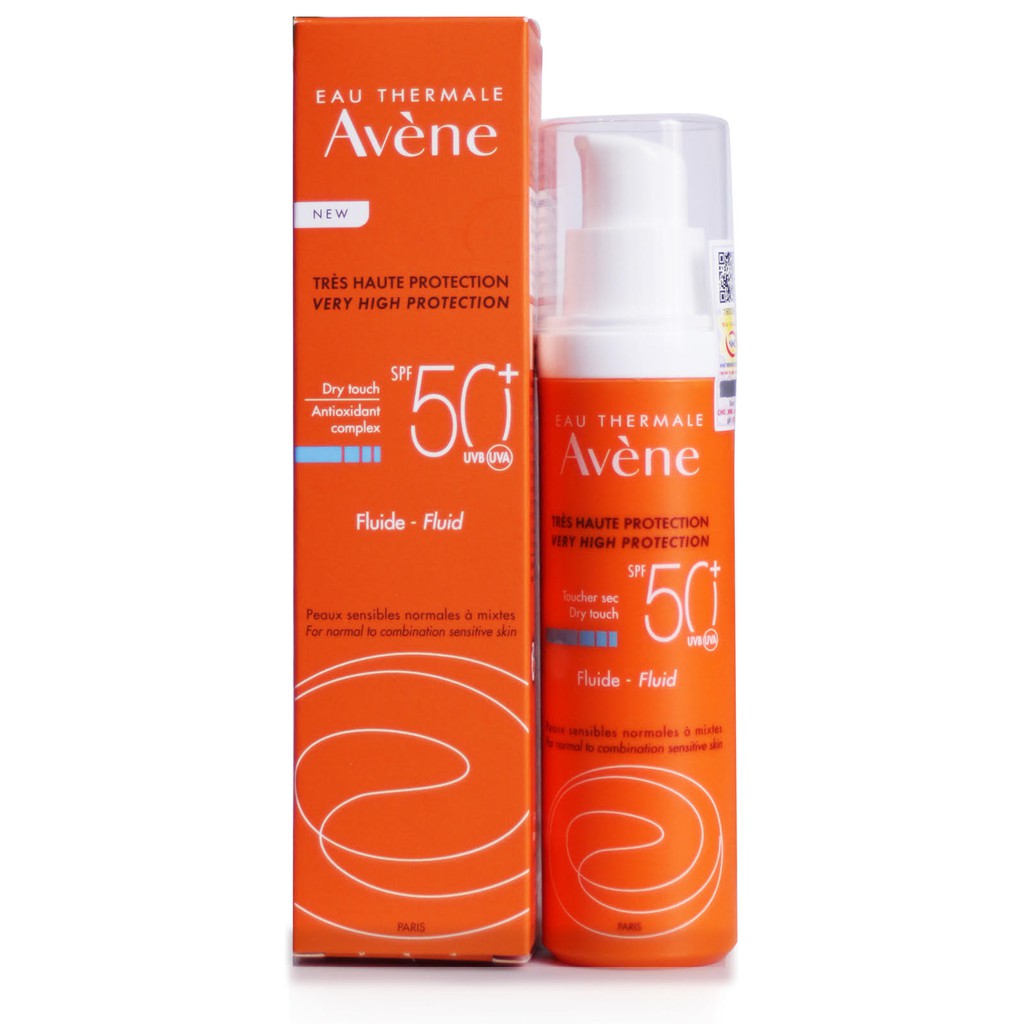 Avene Very High Protection Fluid SPF50+: Kem Chống Nắng cho Da Thường, Da Hỗn Hợp (50 ml)