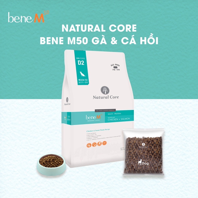 [ 2kg zin ] Hạt Natural Core Bene M50 cho chó mọi lứa tuổi