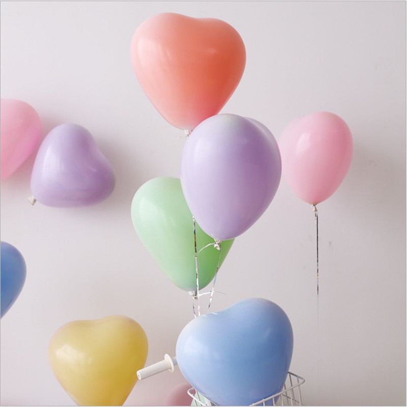 25 Bong Bóng 12 inch Hình Trái Tim Bằng latex Màu Sắc Kẹo Ngọt Dùng Cho Tiệc Sinh Nhật, Đám Cưới