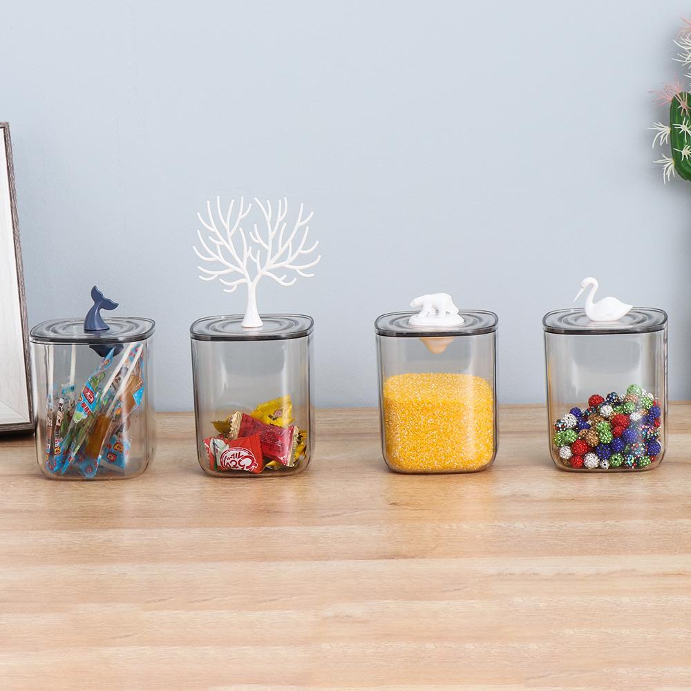 Hộp Đựng Tăm Bông / Tăm Xỉa Răng Để Bàn Trang Trí Hình Gấu / Cây Cối Ốp