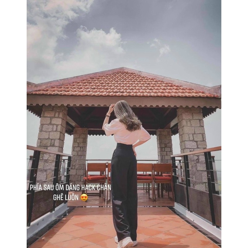 2476 QUẦN SUÔNG TÂY ĐEN ỐNG RỘNG KÉO KHOÁ | BigBuy360 - bigbuy360.vn