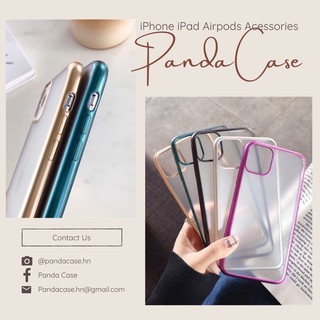 Ốp lưng iphone Silicon Lưng Nhám Viền Màu