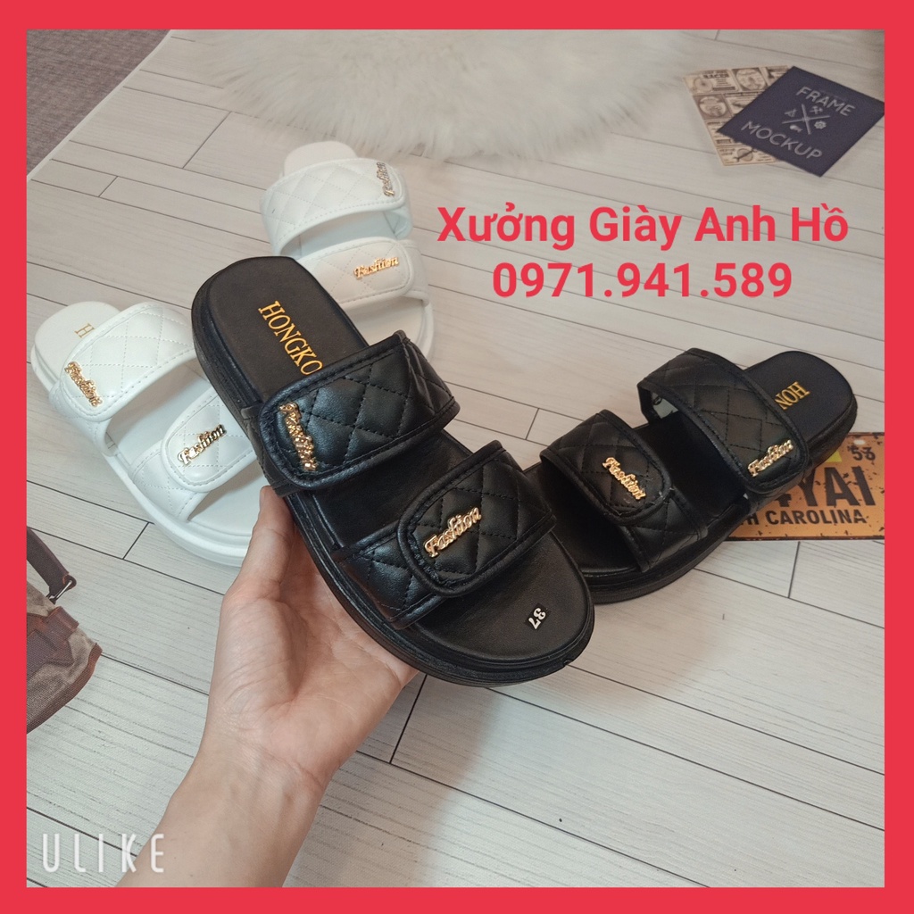 Dép Nữ Quai Ngang Dép Sandal 2 Quai Cực Đẹp Đế PU Siêu Nhẹ Da Mềm Êm Chân (Kèm Ảnh Video Thật)