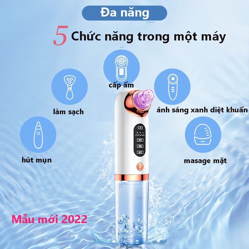 Máy Hút Mụn Đa Năng Thế Hệ Mới - Hút mụn cám, đầu đen, bã nhờn làm sạch phun oxy dưỡng ẩm