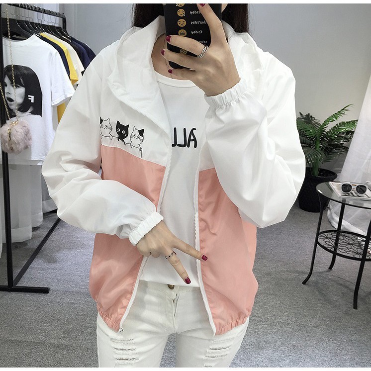 [Mã MASK2610K giảm 10K đơn từ 50K] [S01] Áo khoác nữ dù das có nón hàng đẹp - M058