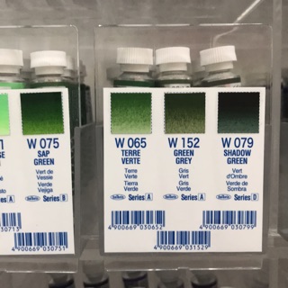 Màu nước holbein tuýp lẻ tông xanh lá