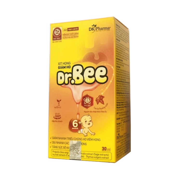 Polikid | Xịt họng Keo Ong - Dr. Bee ® - Dịu ho, sát khuẩn hầu họng